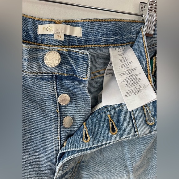 MAJE Light Blue Distressed Jeans with Butterfly Patch - Picture 6 of 9